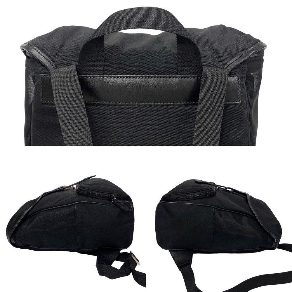 Gucci Logo Nylon Drawstring Rucksack Backpack Bla… - image 5